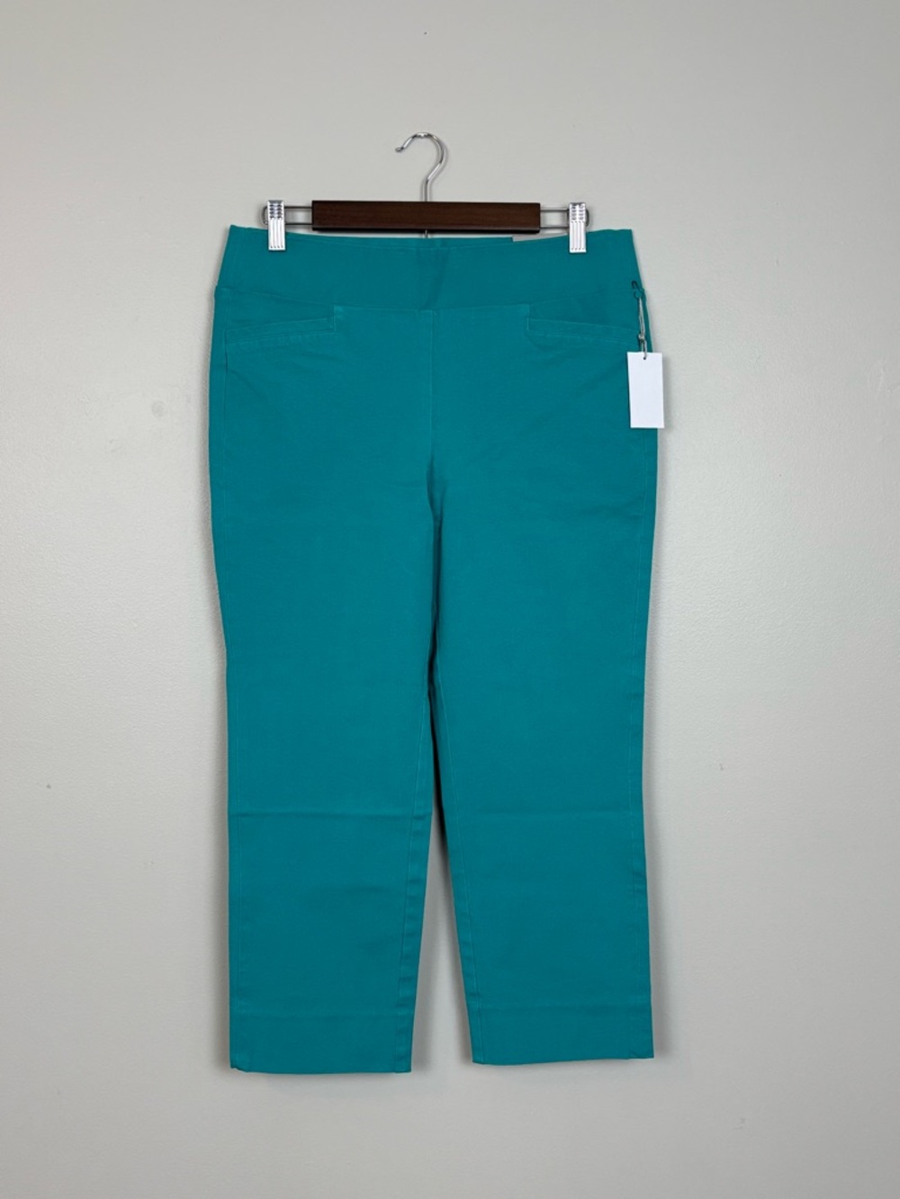 Soft Surroundings Teal Cropped Pull-On Pants